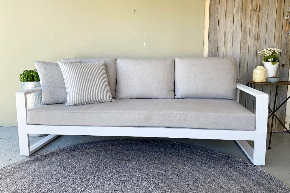 white stylish weatherproof outdoor furniture