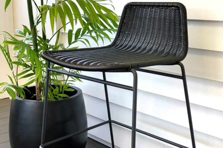 rattan-outdoor-stools-nz-black