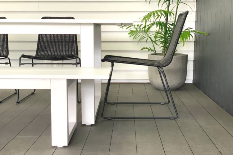 design inspired white aluminium 8 seater outdoor table nz