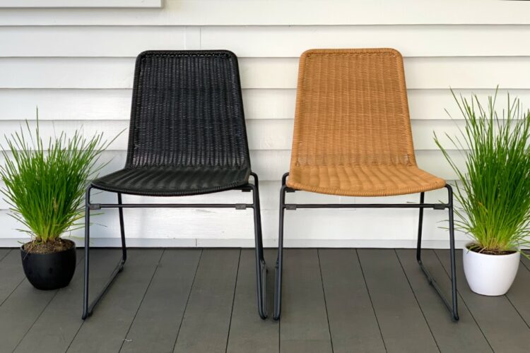 rattan steel outdoor dining chairs Auckland