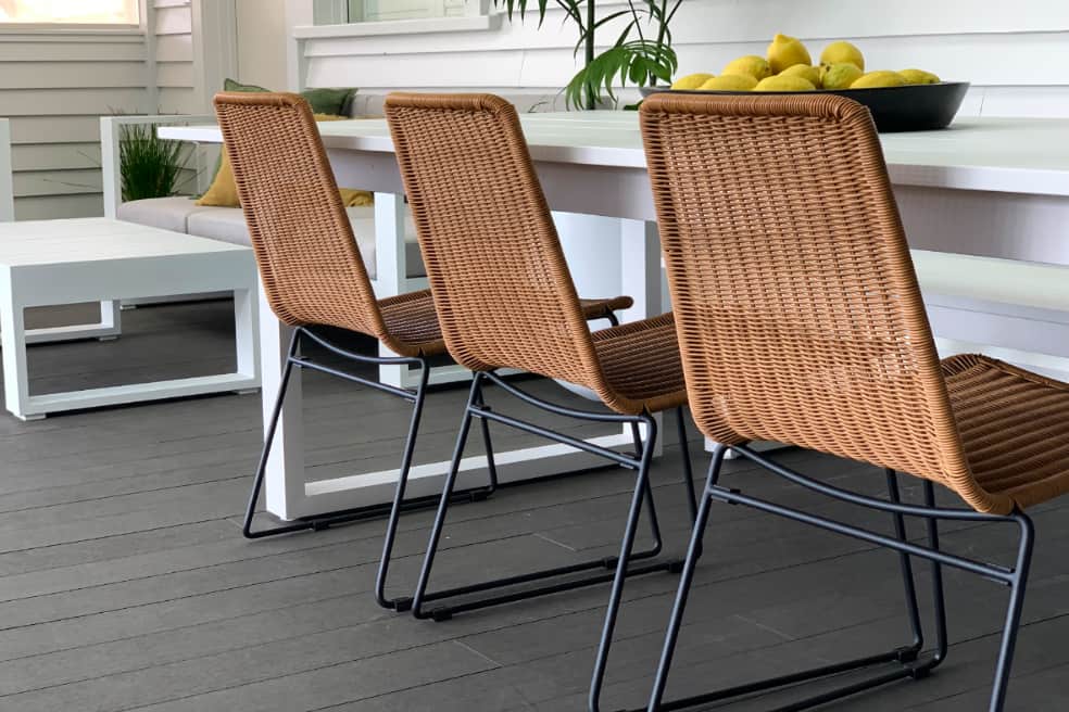 Rakino Outdoor Rattan/Steel Single Dining Chair (wheat ...