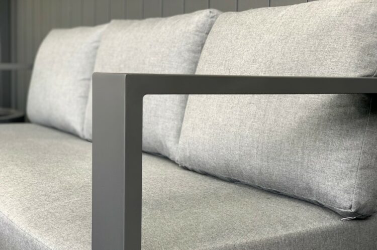 grey fabric charcoal frame outdoor sofa auckland warehouse