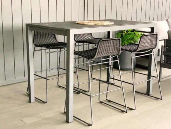grey or white bar table leaner 4 to 6 seater nz