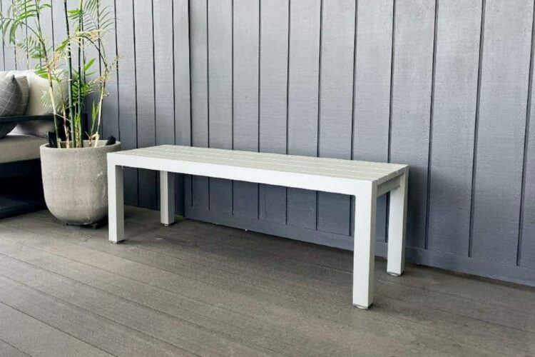 grey outdoor bench 1200