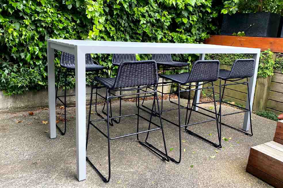 Ours Range Grey 2m Outdoor Bar Table, High Bar Table Nz