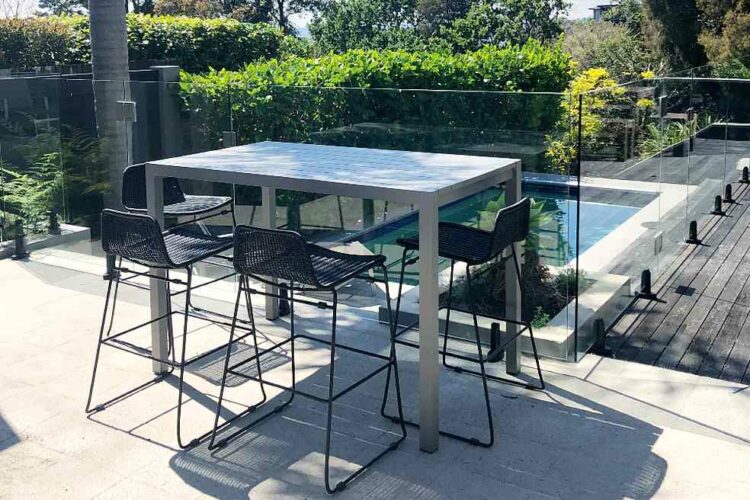 modern 5 piece outdoor bar table set
