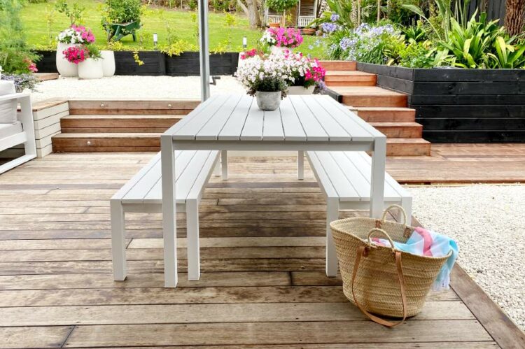 quality contemporary outdoor table benches