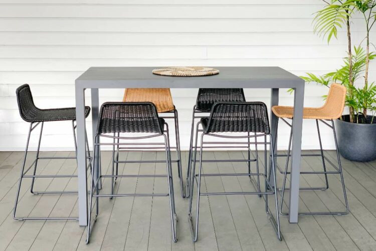 small aluminium outdoor bar table auckland