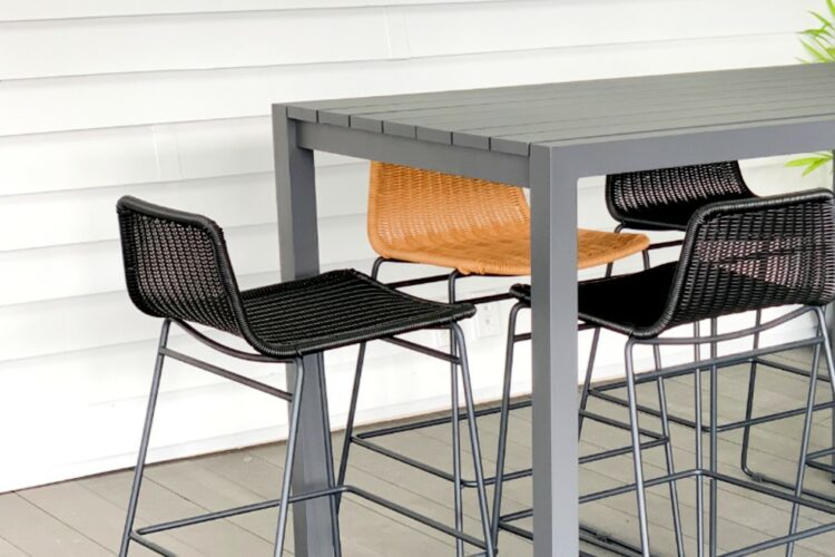stylish modern outdoor bar table and chairs nz