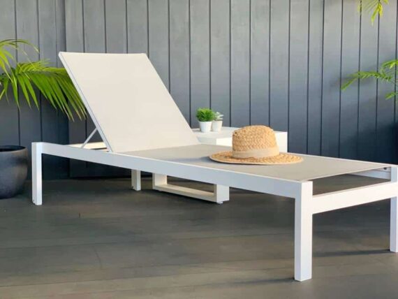 white quality sunlounger auckland