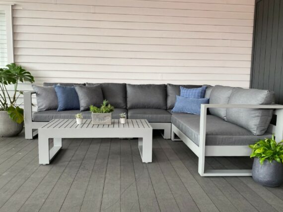 premium grey charcoal outdoor sofa nz