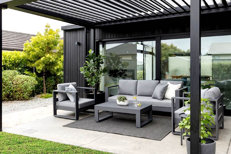 charcoal outdoor sofa set