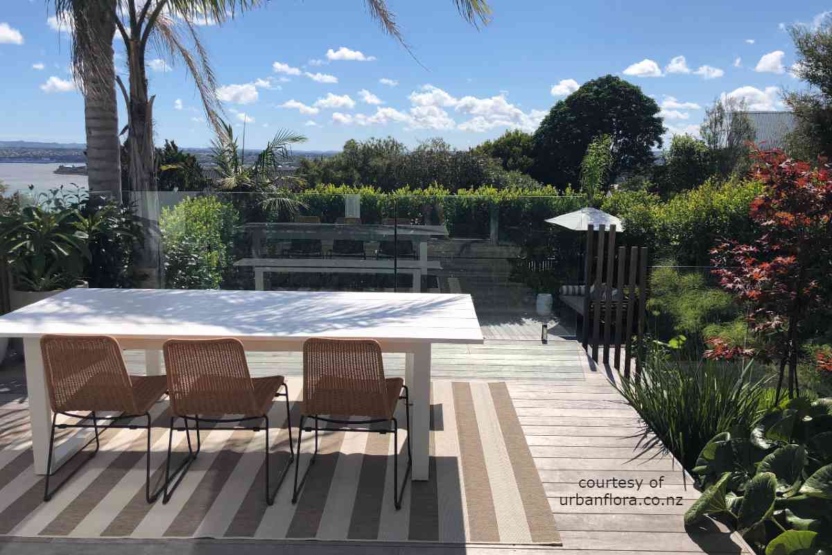 modern stylish weatherproof outdoor table setting nz
