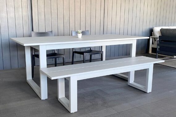 Grey Outdoor Dining Table 2.O M nz