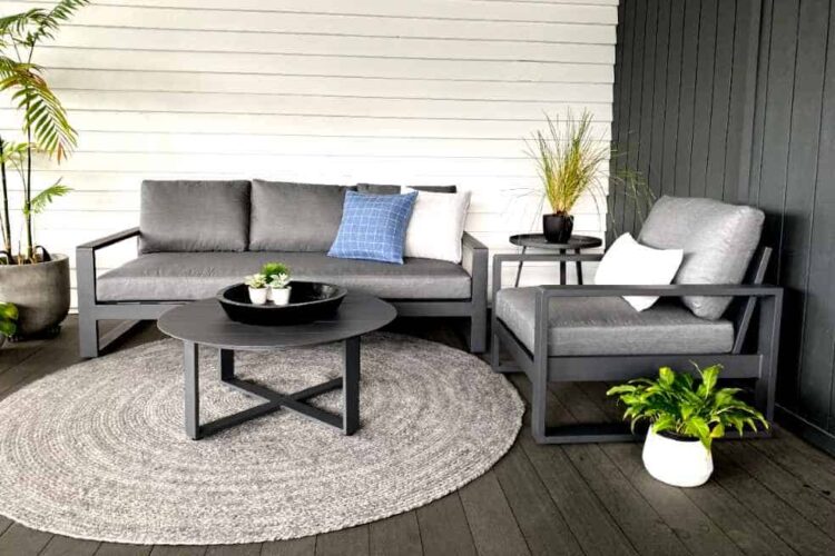 charcoal lounge suite outdoor round coffee