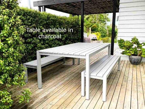charcoal outdoor aluminium table