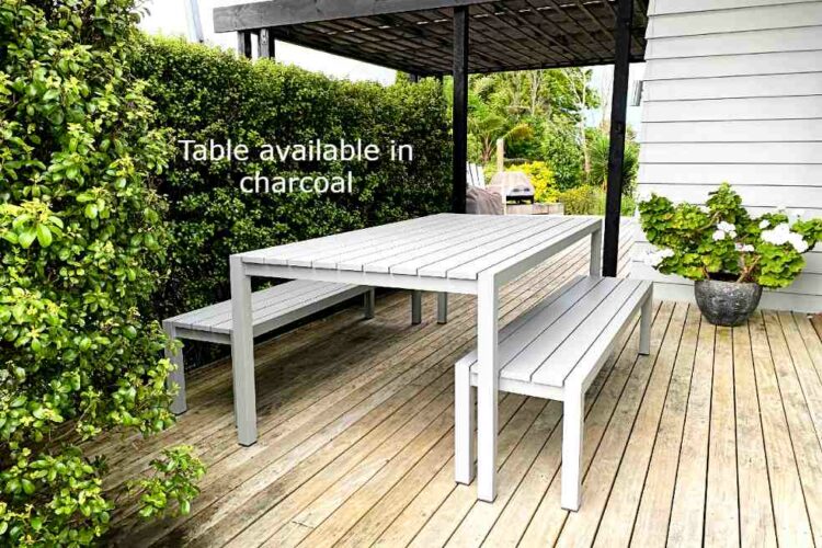 charcoal outdoor aluminium table