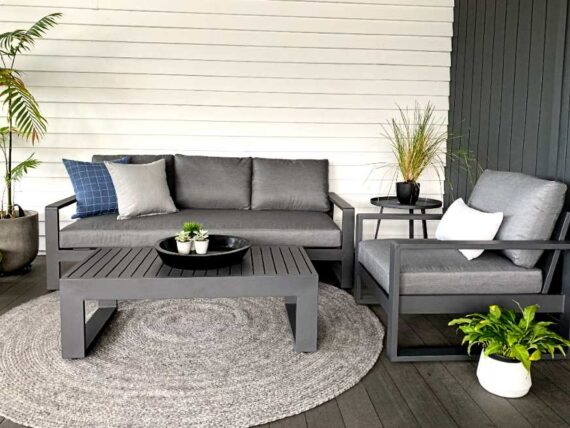 contemporary charcoal 3 piece outdoor suite nz