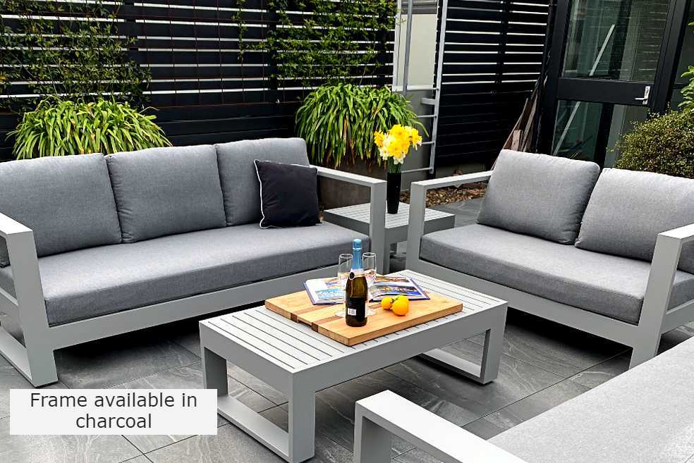 quality charcoal triple double coffee outdoor set