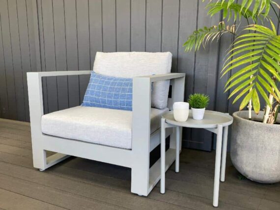 stylish grey outdoor side table auckland