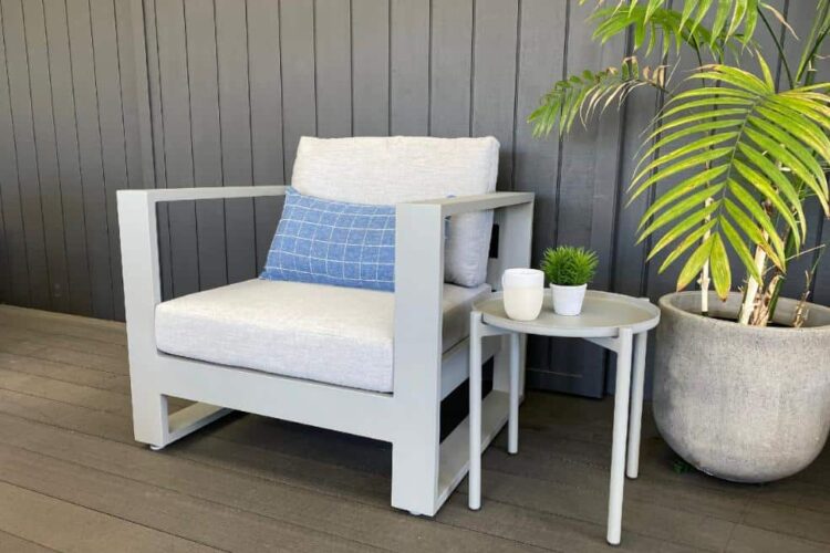 stylish grey outdoor side table auckland
