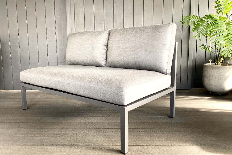 quality weatherproof modular armless double sofa