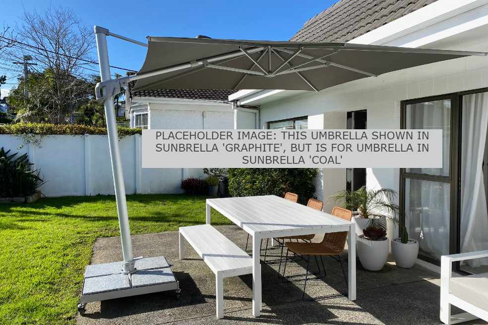 3M x 3M Sunbrella® Graphite Cantilever Umbrella Outside Space