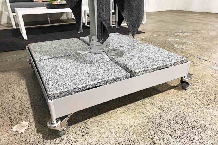 large sunbrella cantilever umbrella granite base