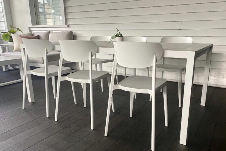 affordable quality white outdoor dining set auckland