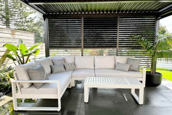 premium outdoor corner sofa set bone