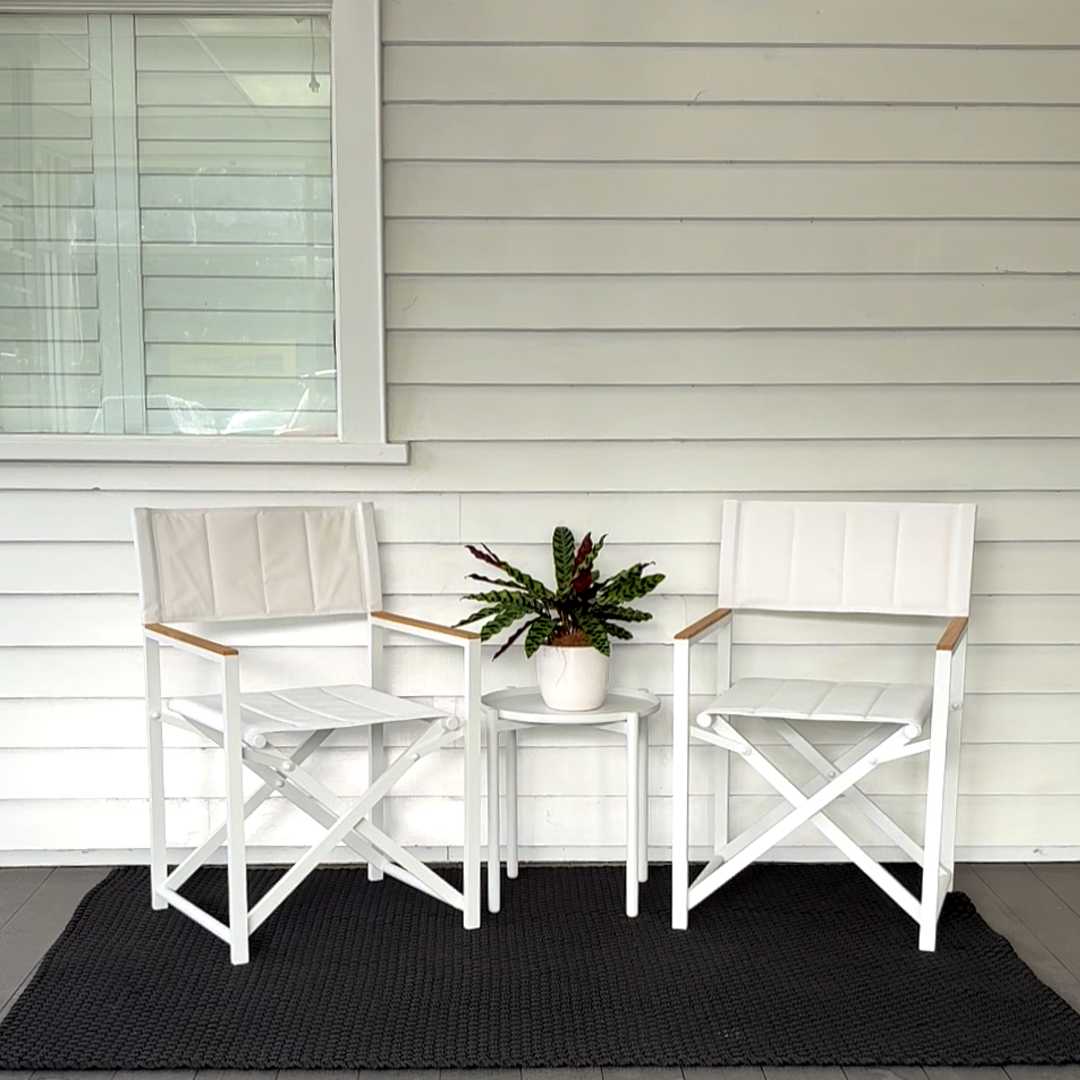 small space White Outdoor Directors Chairs nz