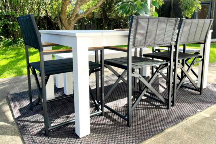 white outdoor dining set NZ