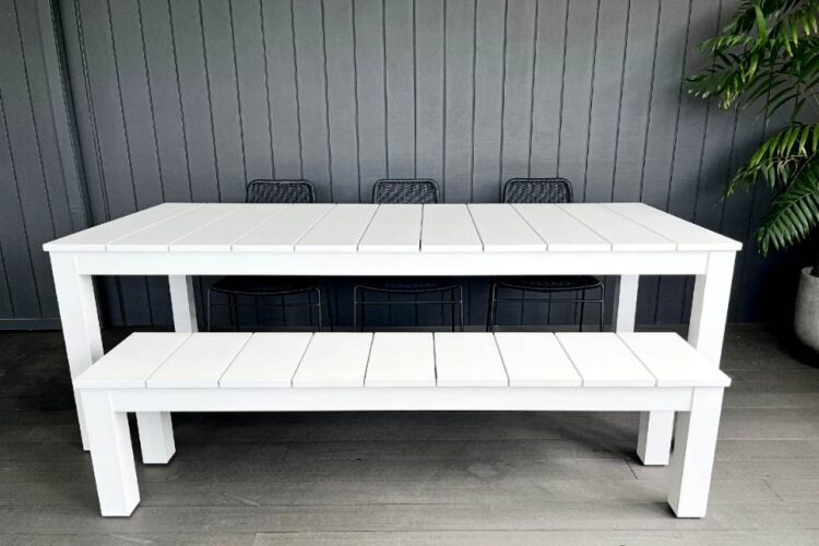 aluminium white large outdoor dining sets nz