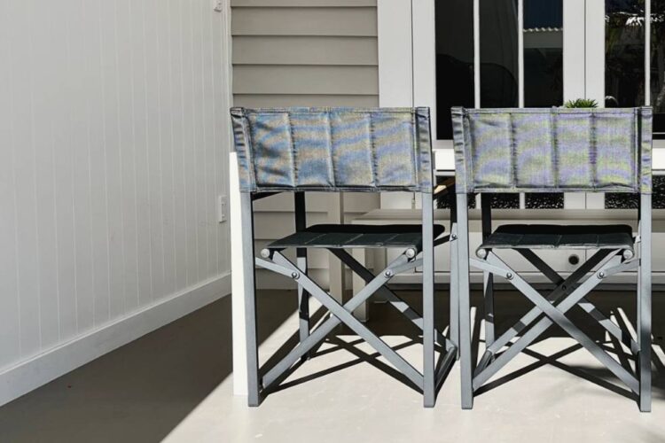 black outdoor directors chairs