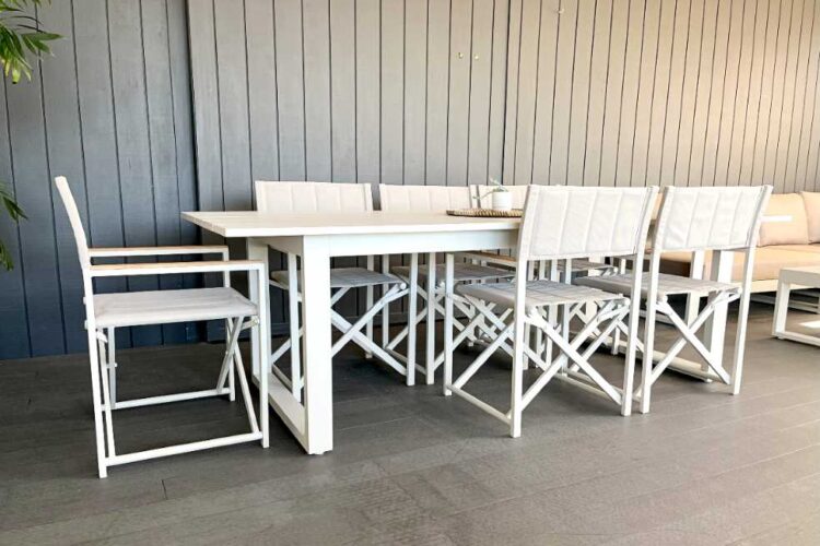 large stylish outdoor dining set NZ
