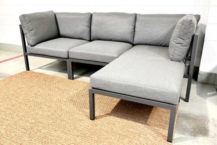 charcoal high quality outdoor sofa and ottoman sale