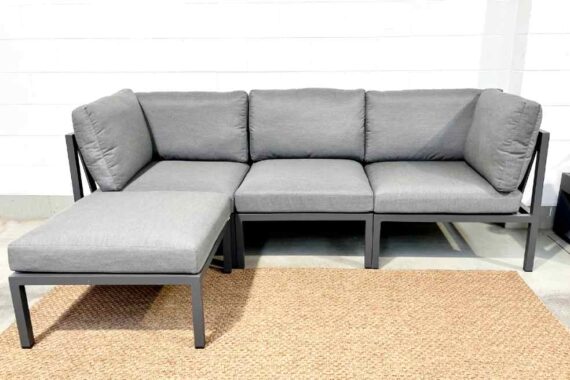 charcoal outdoor sofa and ottoman sale