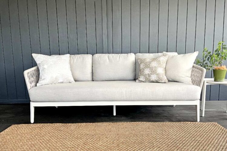 Luxury Bone Rope Outdoor 3-Seater Sofa NZ