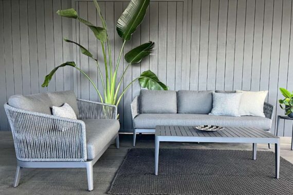 Premium Charcoal Rope Outdoor Set nz