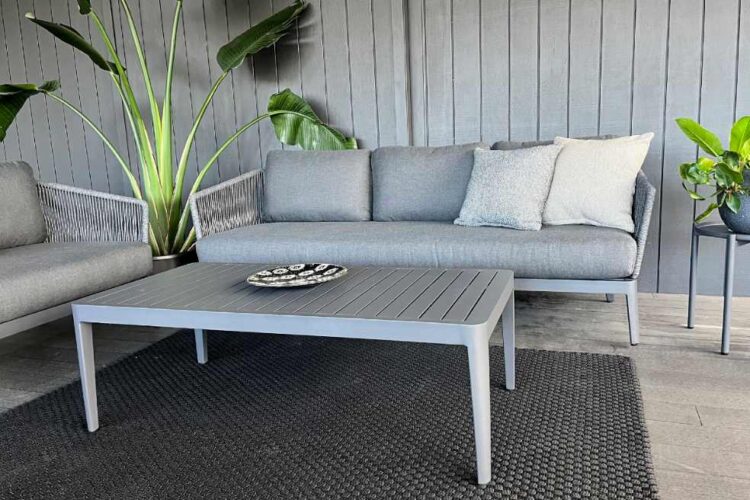 Premium Charcoal Rope Outdoor Sofa Set Auckland