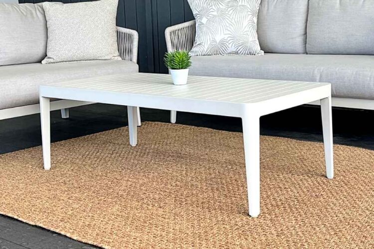 bone aluminium outdoor coffee table