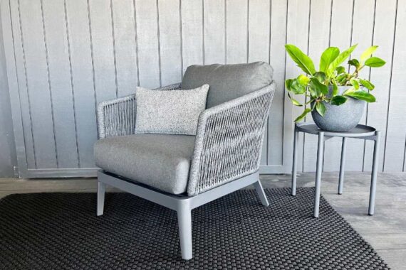 charcoal outdoor rope armchair nz