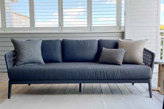 charcoal rope outdoor 3-seater nz