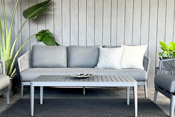 premium Charcoal Rope Outdoor 3-Seater nz