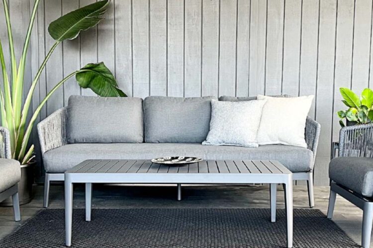 premium Charcoal Rope Outdoor 3-Seater nz