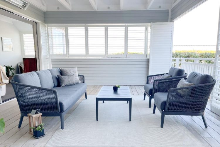 quality outdoor rope lounge set black nz