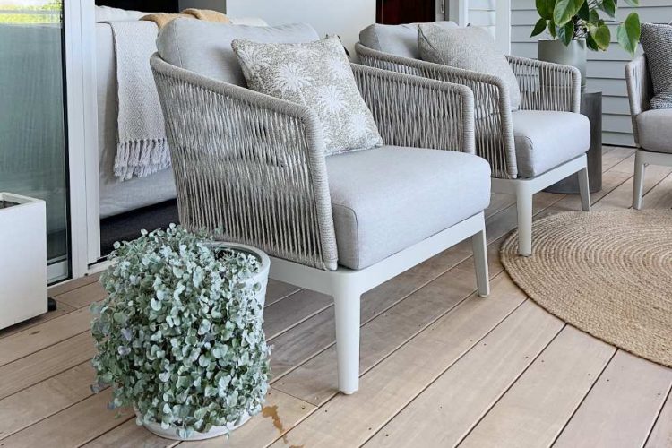 weatherproof rope outdoor furniture single sofa armchair nz