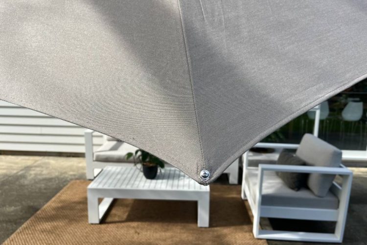 best value Sunbrella fabric umbrella taupe nz
