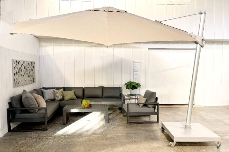 best value large octagonal Sunbrella cantilever umbrella