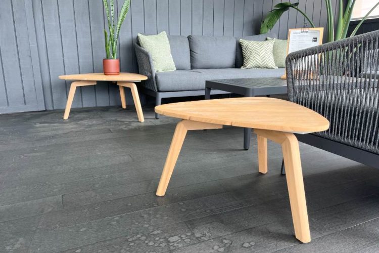 small teak outdoor side table nz